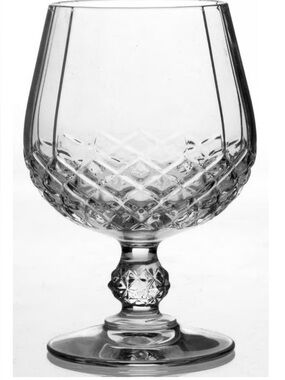 Cristal D'Arques Longchamp crystal brandy cognac snifter glasses set of 2